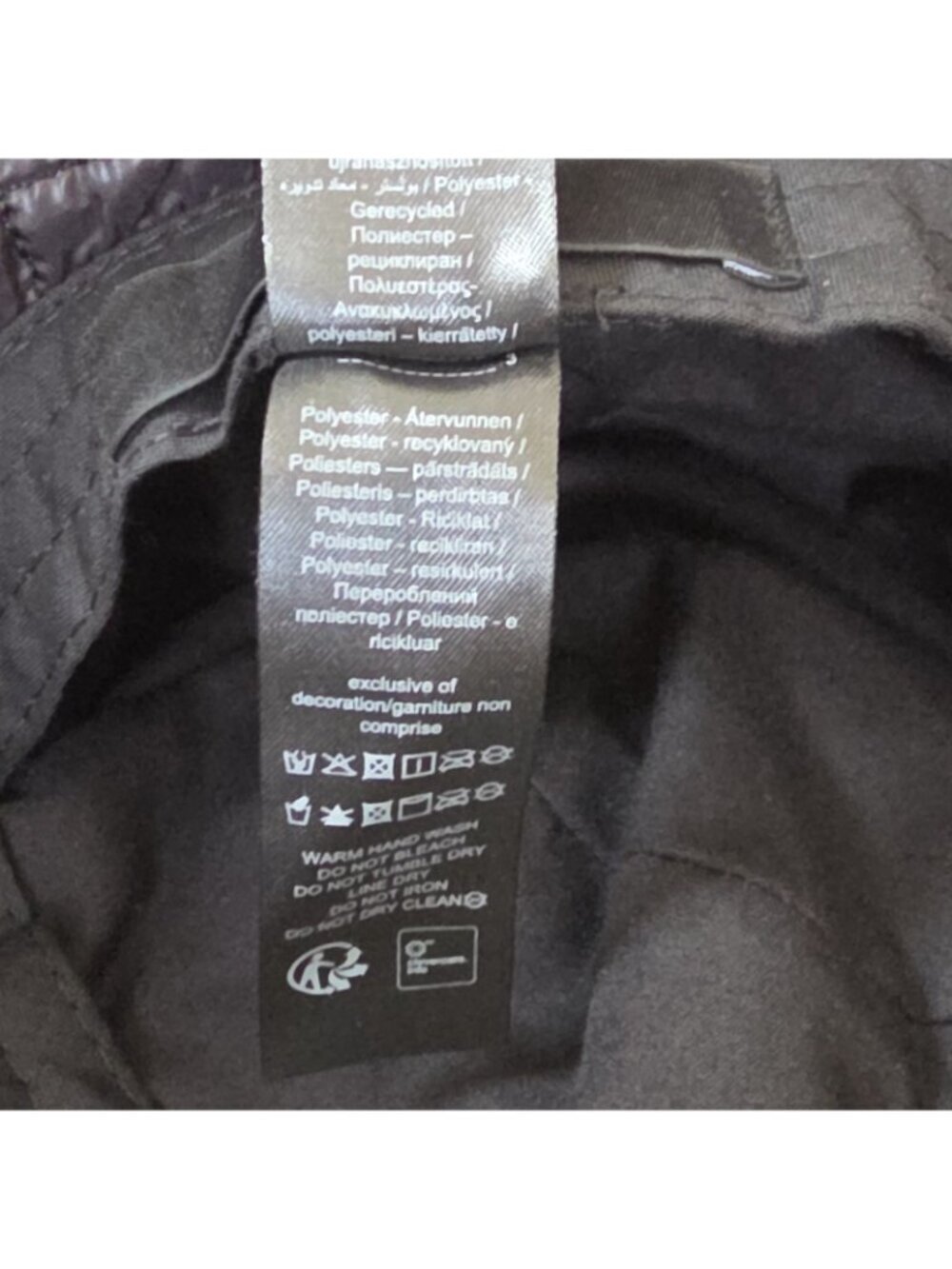 Vero Moda Puffer Quilted Bucket Hat M/ L Black Packable Edgy Eco Friendly Grunge - Picture 11 of 13